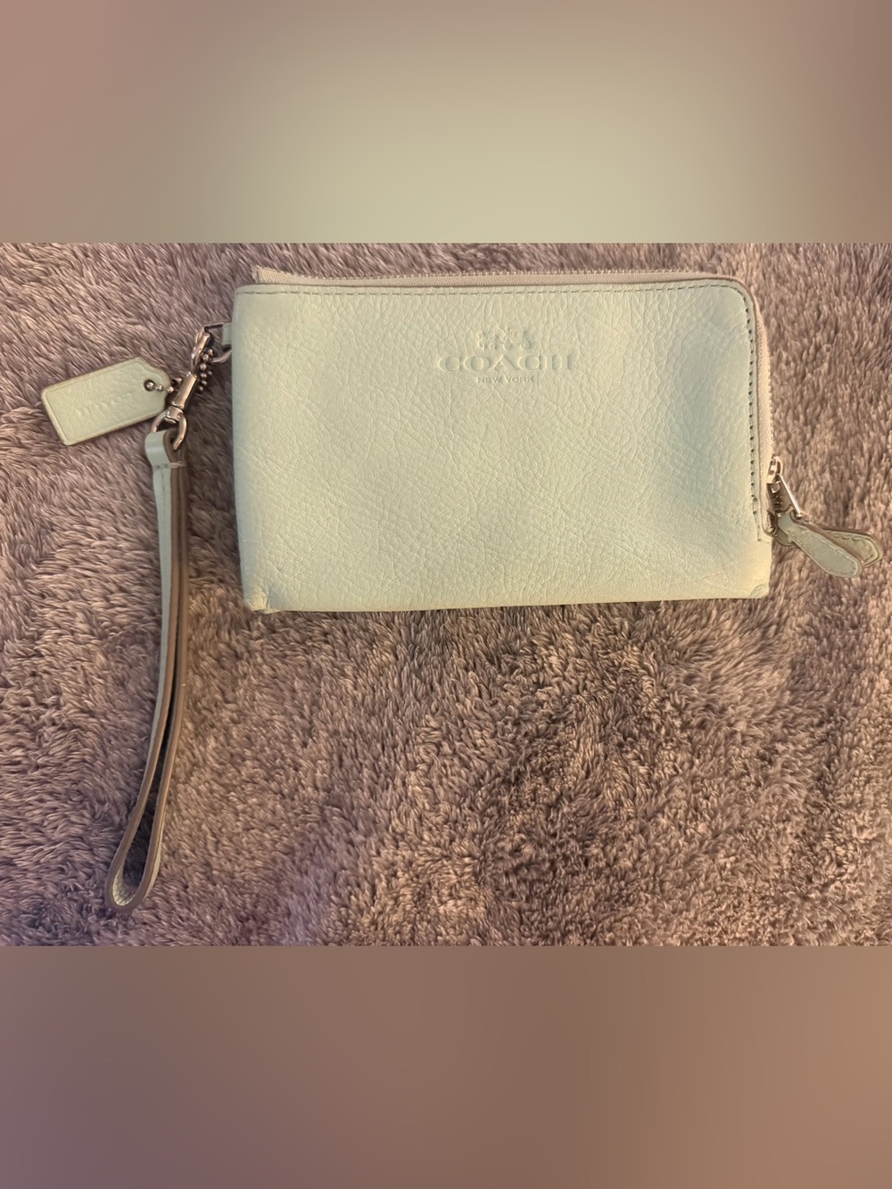 Coach Light Green Mint Leather Wristlet Wallet - Picture 5 of 12